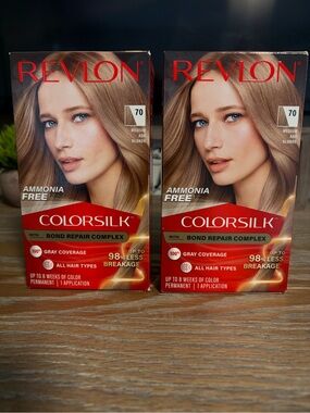 Revlon Colorsilk Permanent Hair Color - Medium Ash Blonde 70 (Twin Pack)